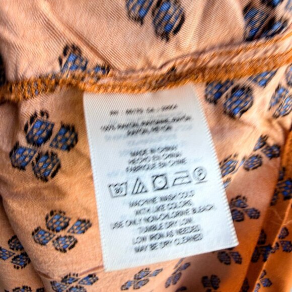 Vanessa Virginia "Madhia" 3/4 Sleeve V-Neck Peasant Geo Blouse Women's Size 12. - Picture 4 of 8
